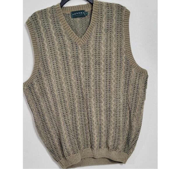 Tundra Canada Sweater Vest Mens Large 90's Vintage Grandpa Academia Pullover - Picture 1 of 8
